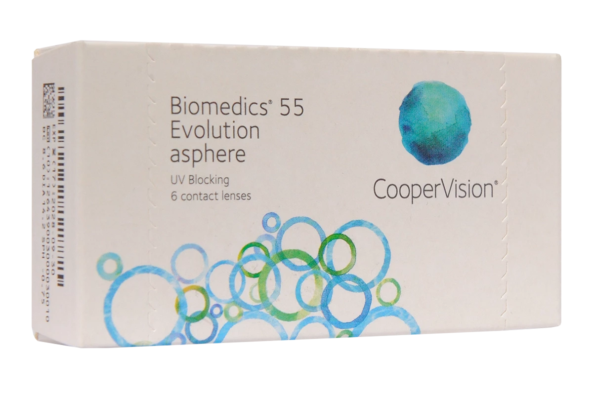 Линзы evolution 55. Биомедикс 55 Эволюшн. Biomedics 55 Evolution. Biomedics 55 Evolution Asphere 6 линз.